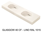 Plan double vasques système d’évacuation discret L 50 à 201 x P 40 à 51 cm, finition lisse mate, 10 couleurs, Résine Anti-bactérien Akrytan® teinté dans la masse, Livraison Offerte
